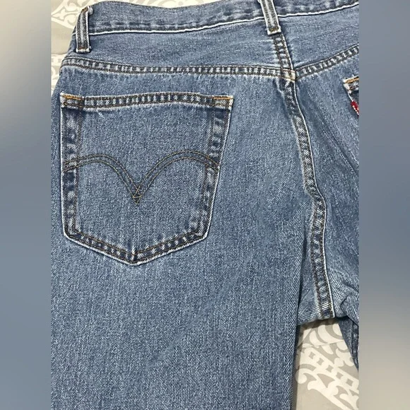 Levi’s 505 Men’s Straight Leg Jeans 34x30 (34x26) Blue Medium Classic Western - Picture 12 of 14